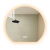 32inch Half Circle Bathroom Mirror with Led Light, Wall-Mounted Backlit Illuminated Mirror, Anti-Fog Dimmable Lighted Bathroom Vanity Mirror (Size : 35inch/90cm) view 1