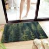 Edwiinsa Forest Plush Rug Non Slip Bath Mat, Soft Shaggy Long Fur Fuzzy Bath Rugs 24" x 35" Carpet Mat for Bathroom Shower Home Green Rustic Cabin Lodge Farmhouse Pine Trees view 1
