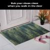 Edwiinsa Forest Plush Rug Non Slip Bath Mat, Soft Shaggy Long Fur Fuzzy Bath Rugs 24" x 35" Carpet Mat for Bathroom Shower Home Green Rustic Cabin Lodge Farmhouse Pine Trees view 2