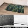 Edwiinsa Forest Plush Rug Non Slip Bath Mat, Soft Shaggy Long Fur Fuzzy Bath Rugs 24" x 35" Carpet Mat for Bathroom Shower Home Green Rustic Cabin Lodge Farmhouse Pine Trees view 4