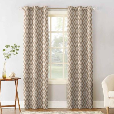 Abstract Curtains for Living Room - Vintage Geometric Floral Pattern Room Darkening Thermal Insulated Blackout Curtains for Living Room Bedroom (2 Panels, 52" W by 45" L)