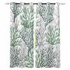 Aiesther Ocean Curtains for Living Room - Marine Organism Coral Green and Gray Room Darkening Thermal Insulated Blackout Curtains for Living Room Bedroom (2 Panels, 42" W by 84" L) view 2