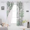 Aiesther Ocean Curtains for Living Room - Marine Organism Coral Green and Gray Room Darkening Thermal Insulated Blackout Curtains for Living Room Bedroom (2 Panels, 42" W by 84" L) view 3