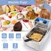 Electric Deep Fryer With Basket Stainless Steel 6 Liters 12 Liters Oil Fryers, Temperature Setting & Light Indicator With Adjustable Thermostat Control And Removable Frying Basket For Kitchen (Color view 2