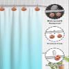 Poppy Shower Curtain Hooks, Spring Retro Nature Plant Poppy Flowers Watercolor Style 12PCS Shower Curtain Hooks Rings for Bathroom Stainless Steel Rust Resistant Shower Curtain Hangers view 4