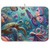 Butterflies with Sea Turtle and Octopus Dish Drying Mat For Kitchen Counter Microfiber Absorbent Drying Pad 16 x 18 Inch Protector Mats Dishes Drainer view 1