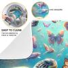 Butterflies with Sea Turtle and Octopus Dish Drying Mat For Kitchen Counter Microfiber Absorbent Drying Pad 16 x 18 Inch Protector Mats Dishes Drainer view 2