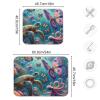 Butterflies with Sea Turtle and Octopus Dish Drying Mat For Kitchen Counter Microfiber Absorbent Drying Pad 16 x 18 Inch Protector Mats Dishes Drainer view 3