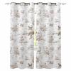 Aiesther Country Style Curtains for Living Room - Vintage Farmhouse Illustration Brown Room Darkening Thermal Insulated Blackout Curtains for Living Room Bedroom (2 Panels, 42" W by 63" L) view 2