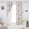 Aiesther Country Style Curtains for Living Room - Vintage Farmhouse Illustration Brown Room Darkening Thermal Insulated Blackout Curtains for Living Room Bedroom (2 Panels, 42" W by 63" L) view 3