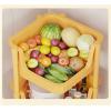 Kitchen Storage Rack Kitchen Corner Trolley Shelf Floor-to-Ceiling Multi-Layer Movable Household Trolley Multi-Functional Vegetable Basket Storage Shelf Rotating Storage Rack Kitchen, Large, Grey view 3