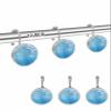 Summer Shower Curtain Hooks, Ocean Blue Sea Waves Underwater 12PCS Shower Curtain Hooks Rings for Bathroom Stainless Steel Rust Resistant Shower Curtain Hangers view 2