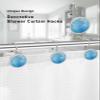 Summer Shower Curtain Hooks, Ocean Blue Sea Waves Underwater 12PCS Shower Curtain Hooks Rings for Bathroom Stainless Steel Rust Resistant Shower Curtain Hangers view 3
