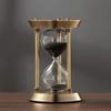 AZENHUA Three-Pillar Metal 15 Minutes Sand Timer Sand Watch for Home Office Desk Decorations (A 15min) (B 15min) (A 15min) view 1