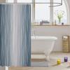 Erosebridal Boys Blue and Greyish White Shower Curtain 72" Wx72 L Abstract Ombre Bath Geometric Silver Striped Modern Fashion Wavy Line Bathroom Accessories 12 Hooks view 3