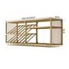 Wine Rack Wall Mounted Bar Shelves with Wine Glass Rack Mini Bar Liquor Bottle Display Shelf Bar Cabinet for Liquor Whiskey Shelf Kitchen Shelf Rack for Wine Glass Storage for Home Bar Dining Room ( C view 3
