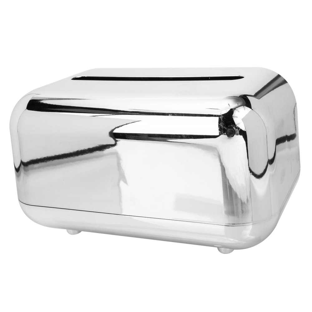 Amosfun Elegant European Style Tissue Box Holder Vintage Tissue Container for Home Office and Bathroom Decor Lightweight Design Stylish Silver Finish