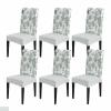 DecorLovee Sage Green Coastal Dining Room Chair Covers Set of 6, Stretch Kitchen Chair Cover Protector, Sea Turtle Nautical Coral Summer Beach Chair Slipcovers Chair Seat Cover for Party Banquet view 1