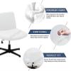 Armless Chair Slipcover 2/1PCS Armless Office Desk Chair Cover Stretch Criss Cross Chair Slipcover Jacquard Fabric Modern Swivel Vanity Chair Cover Protector Mid Back Accent Chair Cover ( Color : #22 view 4