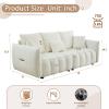 Antetek 78" Modern Sofa Couch, Comfy Deep Seat Teddy Cloud Sofa, Upholstered 3-Seater Boucle Couch, Oversized Loveseat for Living Room, Bedroom, Office, Apartment, Beige view 2
