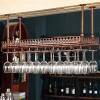 BTZHY Wine Rack,Wall Mounted - 120CM Wine Glass Holder Upside Down Ceiling Decoration Shelf Bar Metal Wine Cabinet Hanging Champagne Glass Goblets Stemware Rack view 1