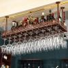 BTZHY Wine Rack,Wall Mounted - 120CM Wine Glass Holder Upside Down Ceiling Decoration Shelf Bar Metal Wine Cabinet Hanging Champagne Glass Goblets Stemware Rack view 3