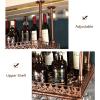 BTZHY Wine Rack,Wall Mounted - 120CM Wine Glass Holder Upside Down Ceiling Decoration Shelf Bar Metal Wine Cabinet Hanging Champagne Glass Goblets Stemware Rack view 4