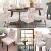 DecorLovee Red Orange Coastal Dining Room Chair Covers Set of 6, Stretch Kitchen Chair Cover Protector, Sea Turtle Nautical Coral Summer Beach Chair Slipcovers Chair Seat Cover for Party Banquet view 3