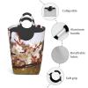 Laundry Basket Freestanding Laundry Hamper Plum Tree Blossom Collapsible Clothes Baskets Waterproof Tall Dirty Clothes Hamper for Dorm Bathroom Laundry Room Storage Washing Bin view 3