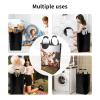 Laundry Basket Freestanding Laundry Hamper Plum Tree Blossom Collapsible Clothes Baskets Waterproof Tall Dirty Clothes Hamper for Dorm Bathroom Laundry Room Storage Washing Bin view 4