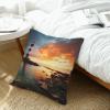 NONHAI 2PCS Faux Leather Throw Pillow Covers 20"x20" Square Pillowcases Covers Rainbows Lighthouse Seaside Leather Pillowcases Modern Cushions Covers for Couch Bed Living Room Farmhouse Decor view 4