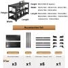 CMYAOYC Prep Table, Kitchen Island with Storage Shelves, Adjustable Kitchen Storage Rack, Dining Room, Multifunctional Metal Table (Size : 90 * 45 * 80cm/35 * 18 * 32inches) view 2