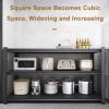 CMYAOYC Prep Table, Kitchen Island with Storage Shelves, Adjustable Kitchen Storage Rack, Dining Room, Multifunctional Metal Table (Size : 90 * 45 * 80cm/35 * 18 * 32inches) view 4