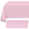 16 Pack Light Pink Plastic Tablecloth for Rectangle Tables, Premium Decorative Pastel Pink Disposable Table Cloths for Parties, Rectangle Party Table Cover for Birthday Wedding Anniversary, 54x108Inch view 1