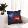 NONHAI 2PCS Faux Leather Throw Pillow Covers 16"x16" Square Pillowcases Covers Red Blue Galaxy Leather Pillowcases Modern Cushions Covers for Couch Bed Living Room Farmhouse Decor view 1