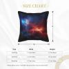 NONHAI 2PCS Faux Leather Throw Pillow Covers 16"x16" Square Pillowcases Covers Red Blue Galaxy Leather Pillowcases Modern Cushions Covers for Couch Bed Living Room Farmhouse Decor view 2