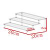 LOVULIFE Sunglasses Organizer Eyeglass Holder Stand Black Acrylic Glasses Display Rack Ladder Multi-Layer Storage Watch Jewelry Display Rack Home Storage Rack Glasses Holder (Color : 30cm) view 2