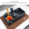 Espresso Tamper Station, Coffee Tamping Station ABS Modern Multifunctional Coffee Filter Tamper Holder Portafilter Stand for Home Cafe Bar (Black) view 3