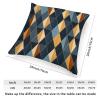 ArogGeld Orange Blue Diamond Geometric Throw Pillow Cushion Aztec Geometry Boho Ikat Throw Pillow Asian Style Chinoiserie Throw Pillow Case for Sofa Living Room 28x28in White Linen view 2