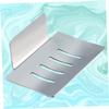 Amosfun Stainless Steel Soap Mounted Soap Holder with Draining Board for Bathroom Kitchen Stainless Steel Easy to Install Suitable for Smooth Surfaces view 2