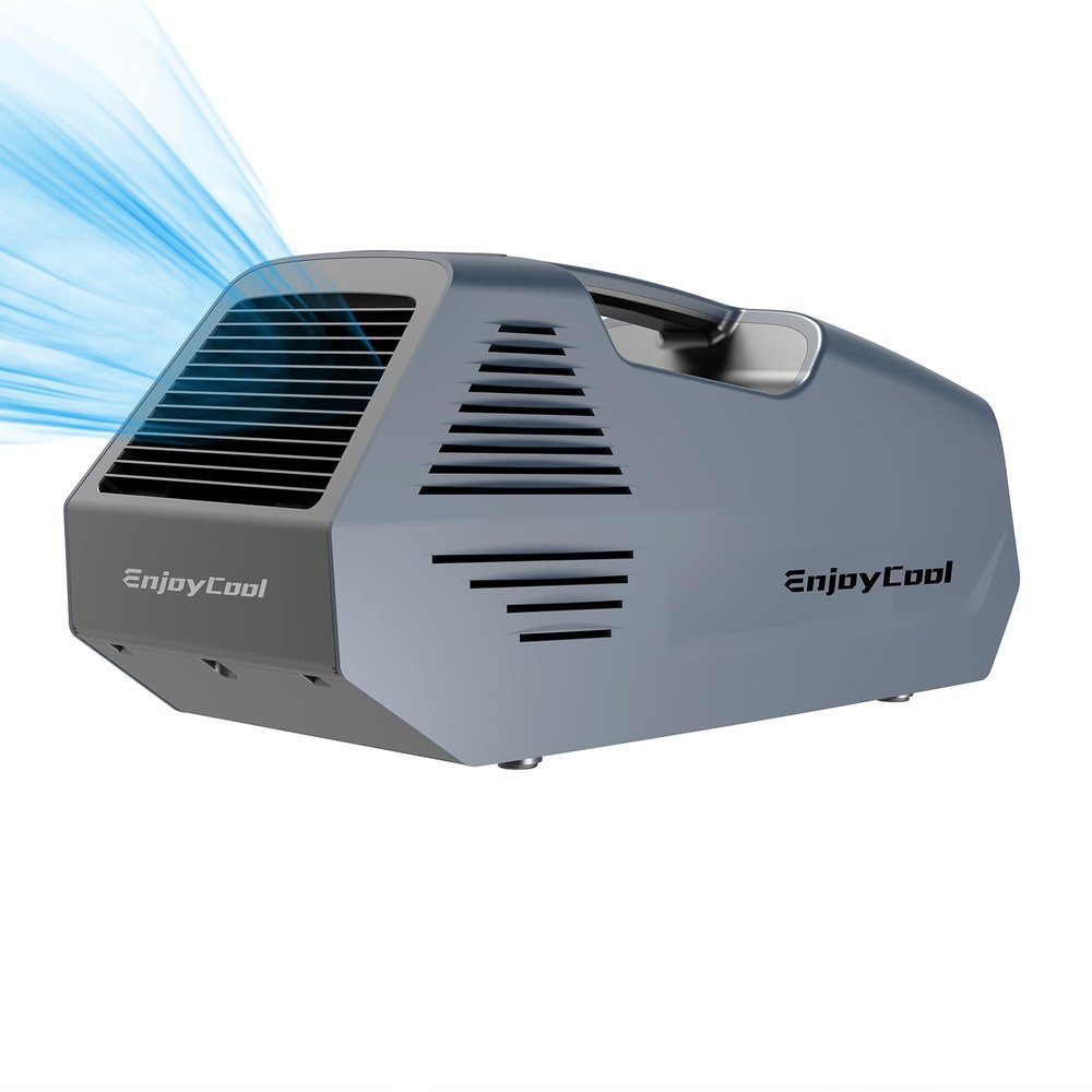 Portable air conditioner Fast Cooling Outdoor Built-in Cool Sleep Modes Small Air Conditioner Portable for Room Office Camping Car Bedroom Air Conditioner with Remote Control 2380 BTU Camping blue