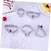 DECHOUS 5pcs Love Shape Stainless Steel Cookie Molds Fondant Cake Diy Biscuit Cutters for Valentines Wedding view 4