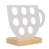 YOUTHINK Coffee Capsule Holder, 8 Holes Capsule Coffee Stand Cup Shape Acrylic Coffee Pods Storage Holder with Wooden Base for Coffee Shop Dessert Shop Home view 4