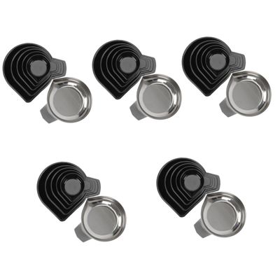 Tofficu 30pcs Stainless Steel Electronic Scale Trays for Weighing Gems and Jewelry Weighting Trays Smooth Edges for Kitchen and Precision Measurements