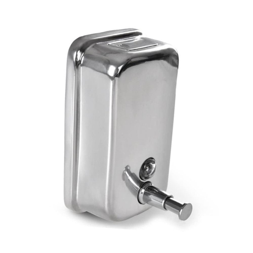 Amosfun Wall-Mounted Liquid Soap Dispenser Refillable Stainless Steel Lotion Pump for Home Hotel Eco-Friendly Capacity Versatile for Shampoo Shower Gel and More