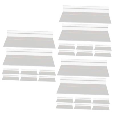 Ciieeo 24pcs Clear Shelves for Shoes Wall-Mounted Display Racks for Entryway Closet Retail Use Space-Saving Floating Shelves for Organizing Items