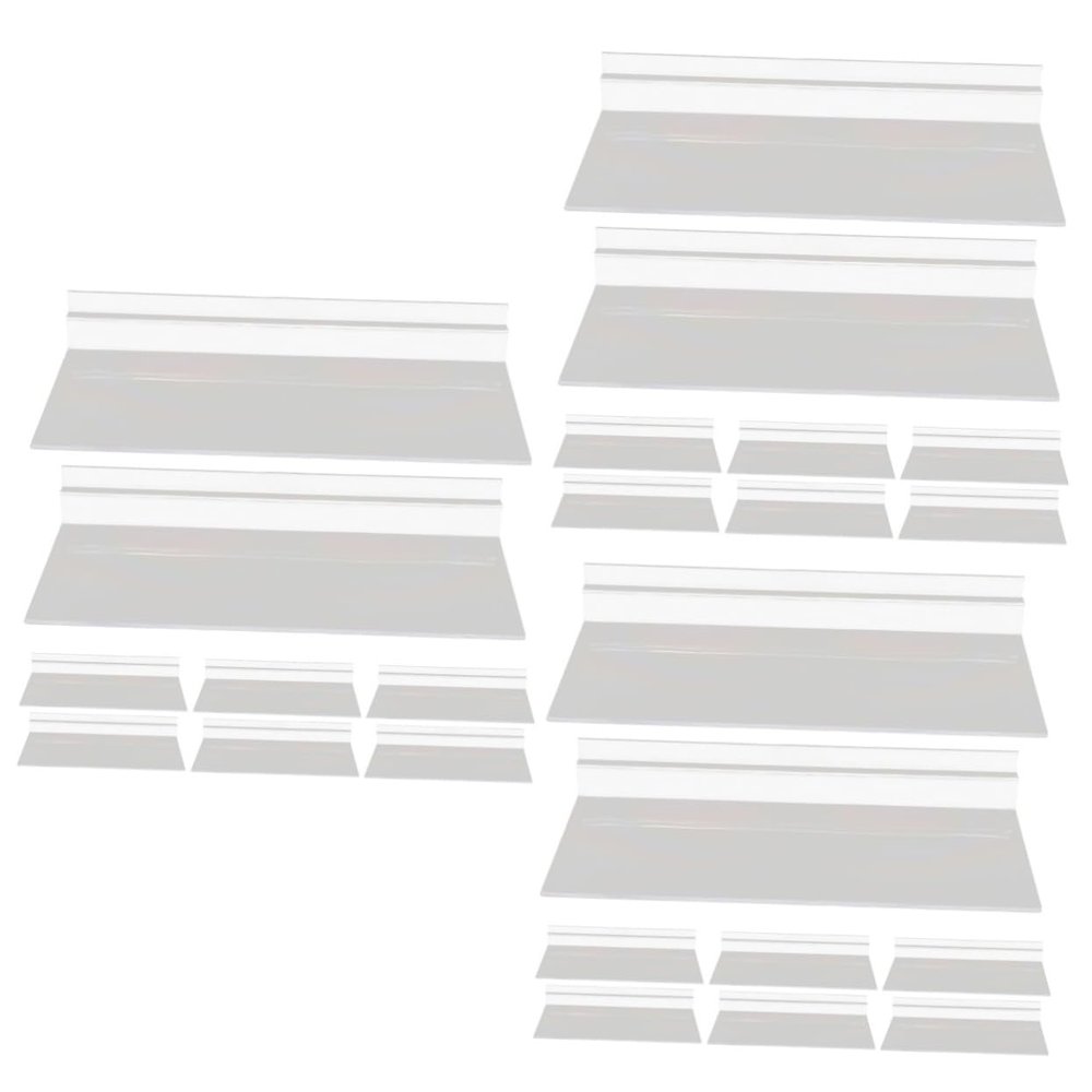 Ciieeo 24pcs Clear Shelves for Shoes Wall-Mounted Display Racks for Entryway Closet Retail Use Space-Saving Floating Shelves for Organizing Items