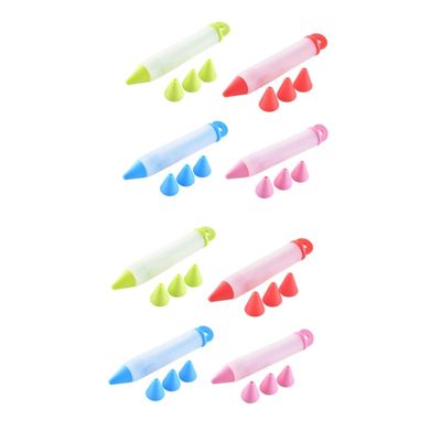 DECHOUS 32pcs Multifunctional Cake Craft Pen Cake Decorating Pens Pump Silicone Baking Tool for Fondant Sugar Paste Decorations Random Style