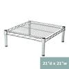 Shelving Inc. 21" d x 21" w x 6" h Chrome Wire Sheving with 1 Tier Shelf, Weight Capacity 800lbs Per Shelf view 3