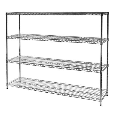Shelving Inc. 21" d x 72" w x 96" h Chrome Wire Shelving with 4 Tier Shelves, Weight Capacity 800lbs Per Shelf